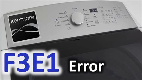 Most of the time, there will be an easy fix for the error code. . Maytag front load washer error code f3e1